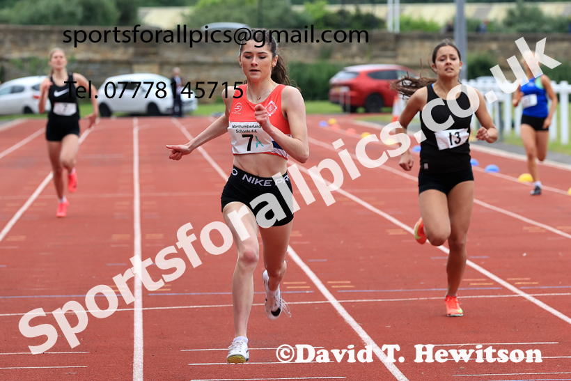 Sprints, 2026 Northumberland Schools Track and Field, Wentworth, Hexhan. Photo: David T. Hewitson/Sports for All Pics